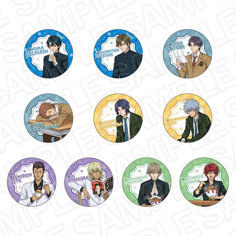 新テニスの王子様_カンバッジ(ランダム) 休み時間 ver.【OPP／10個入り】【コンプリートセット】