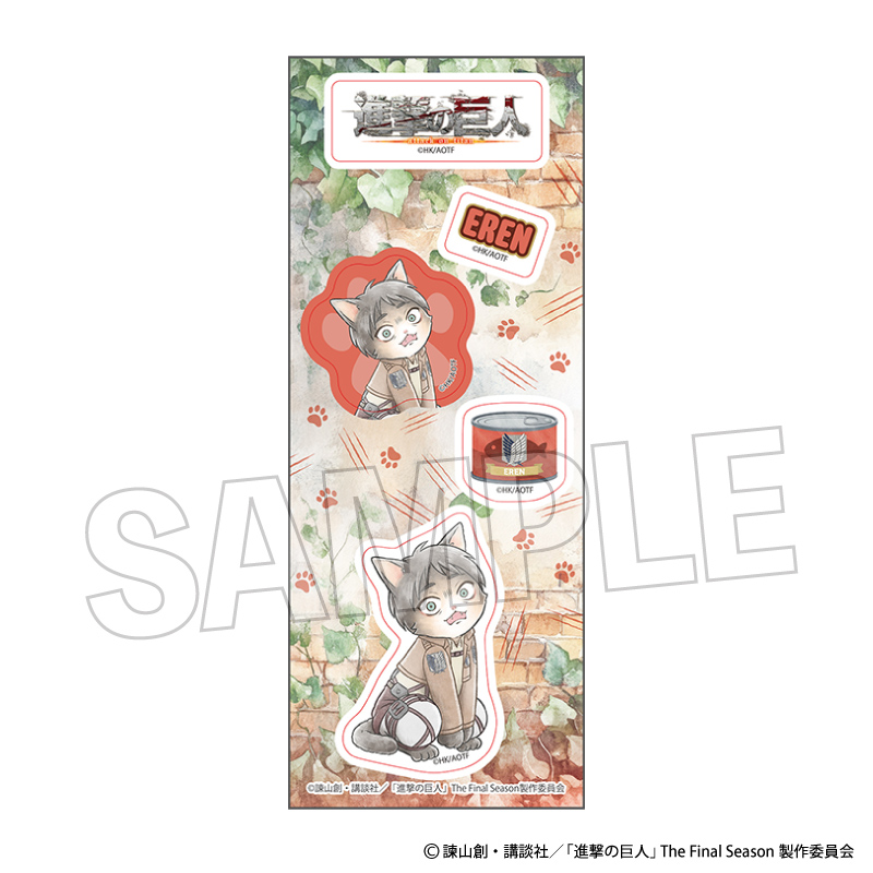 進撃の巨人_調査兵にゃん　ステッカー　エレン