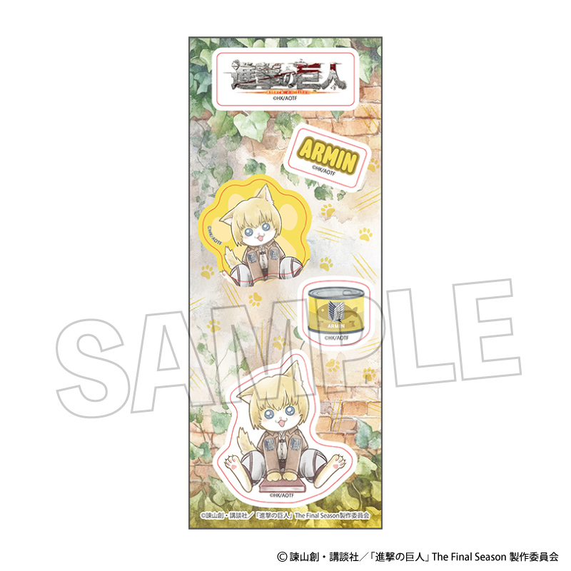 進撃の巨人_調査兵にゃん　ステッカー　アルミン
