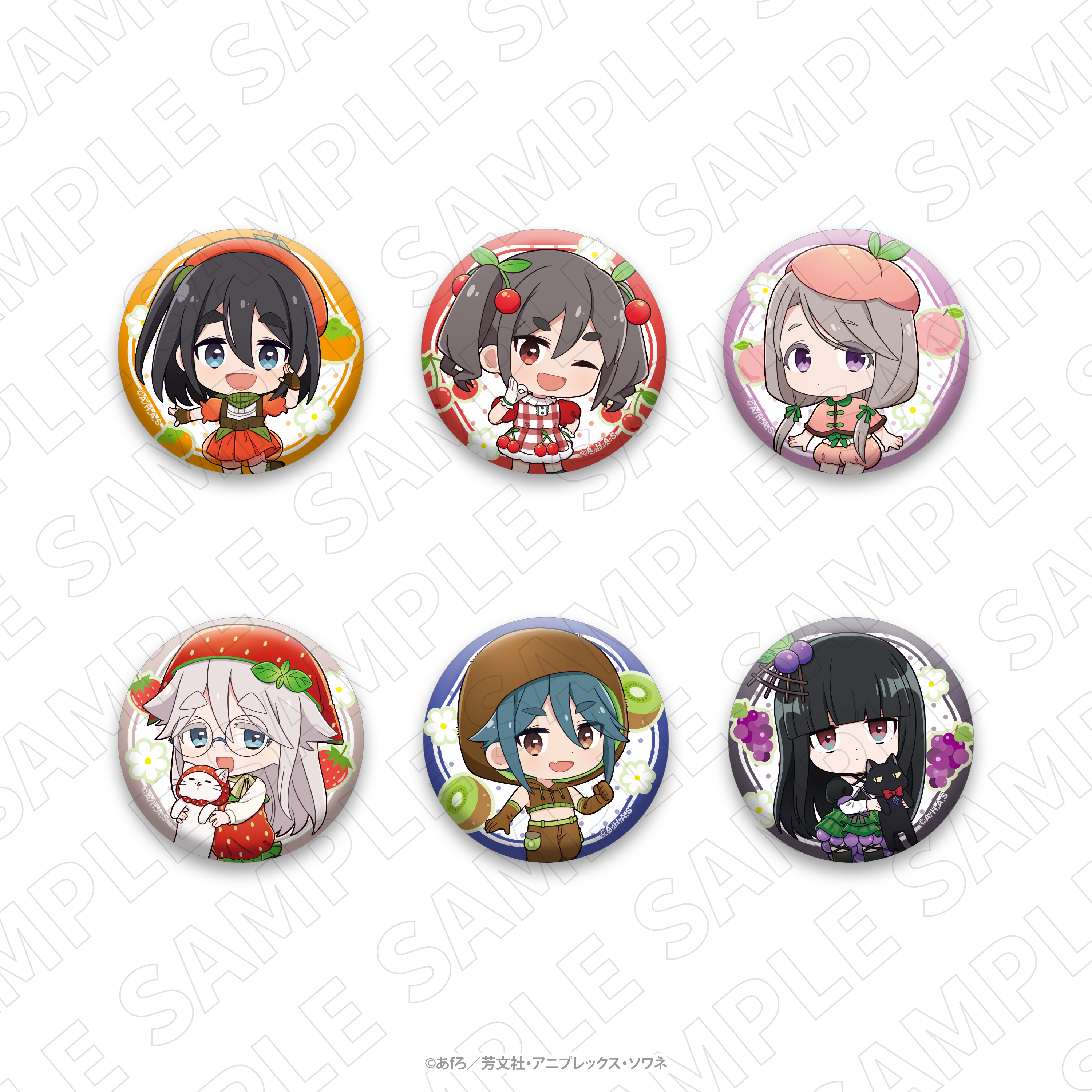 mono_　＜フルーツ衣装＞　トレーディング缶バッジ　【BOX／6個入り】