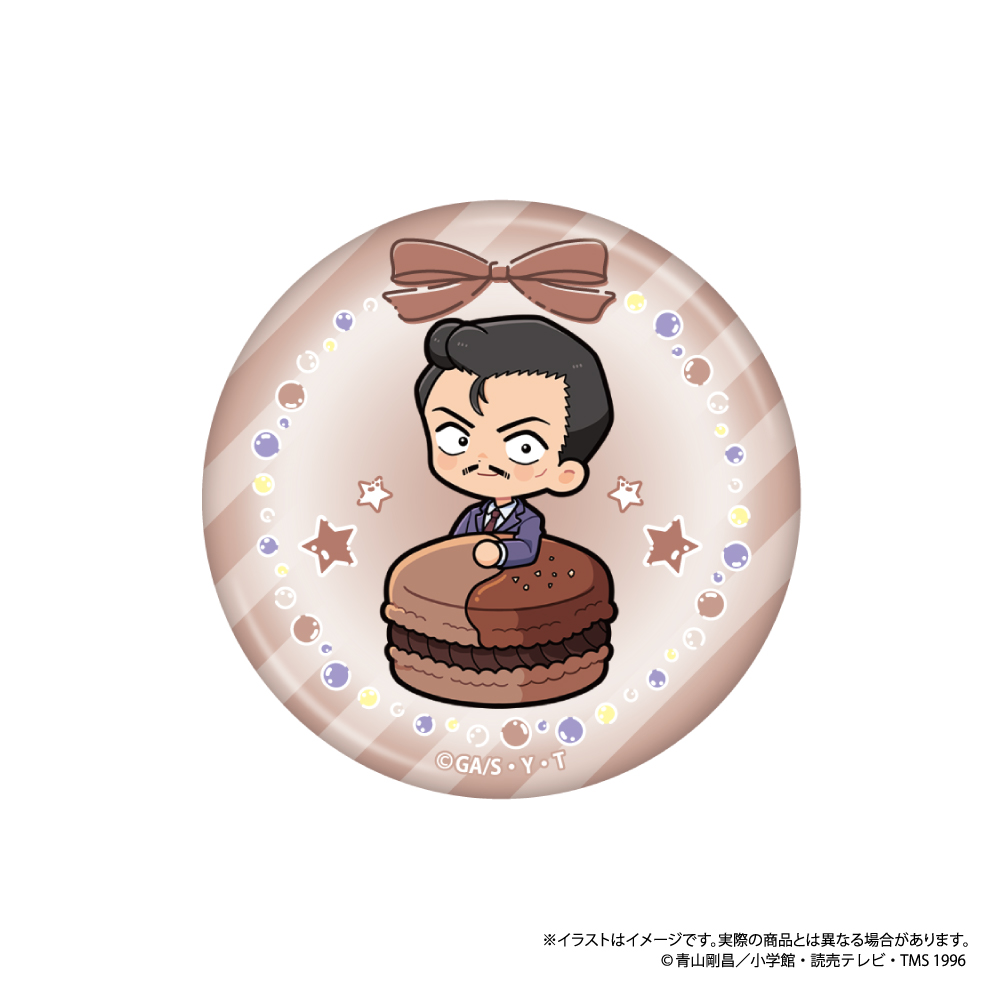 名探偵コナン_丸型缶バッジ 毛利小五郎SD（ﾏｶﾛﾝvol.1）
