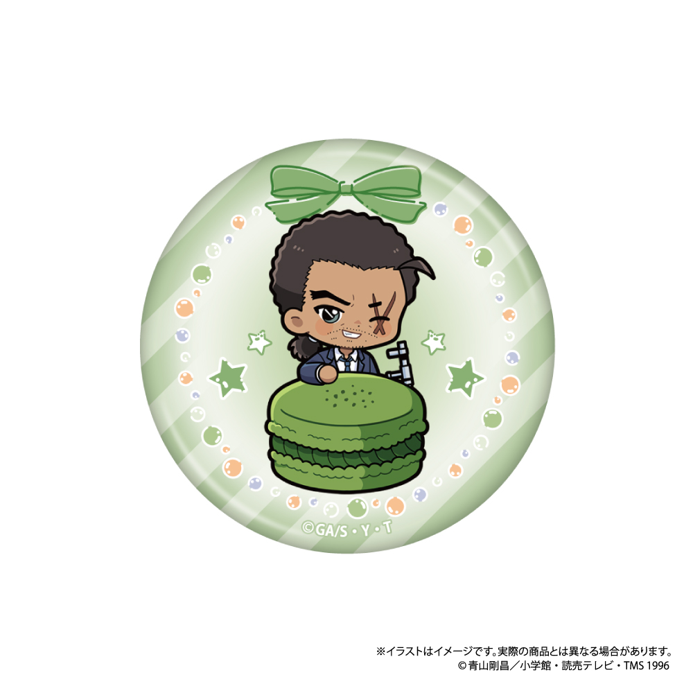 名探偵コナン_丸型缶バッジ 大和敢助SD（ﾏｶﾛﾝvol.1）