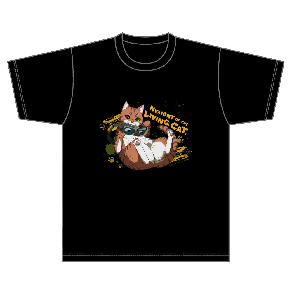 ニャイト・オブ・ザ・リビングキャット_Lサイズ_Tシャツ