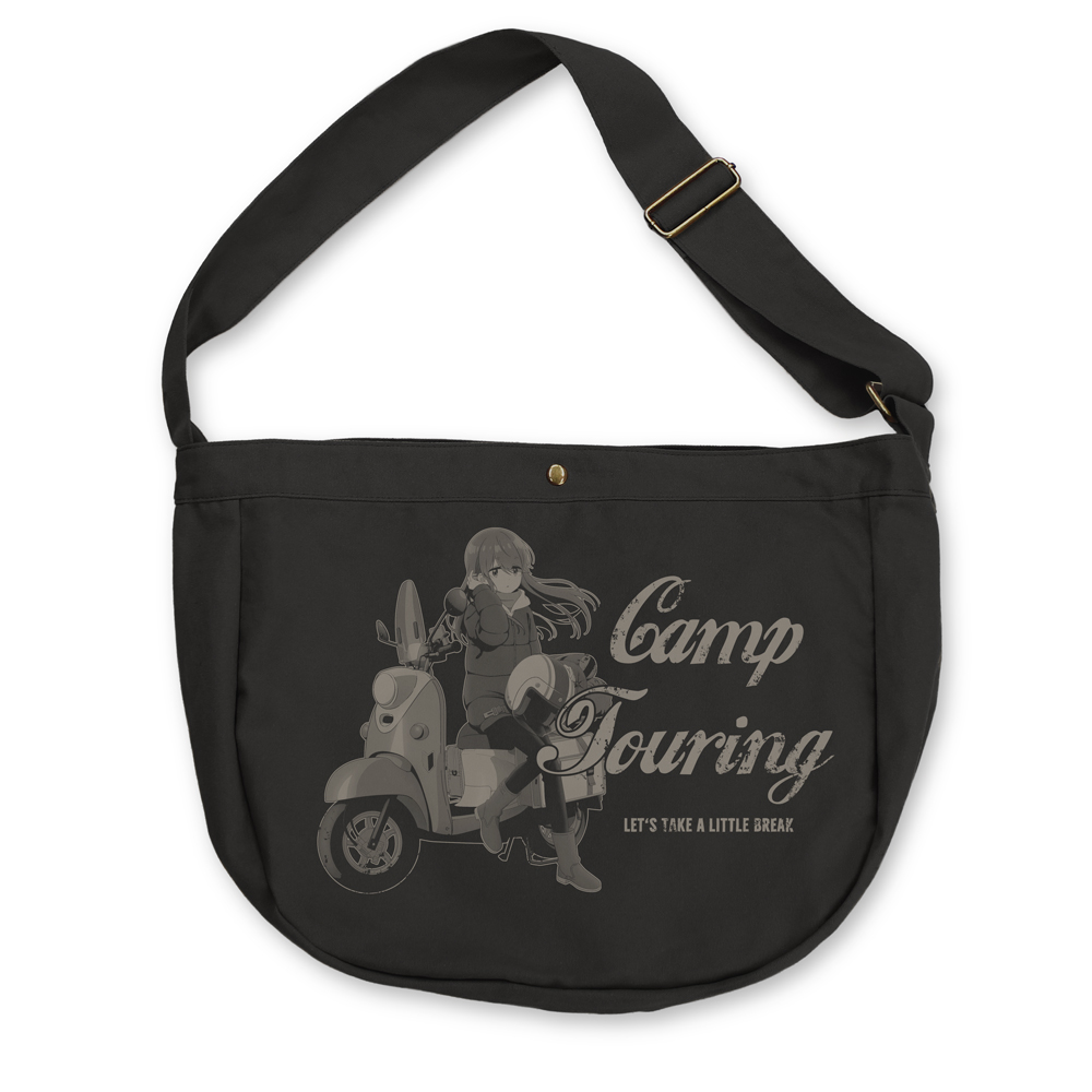 ゆるキャン△ SEASON3_描き下ろし 志摩リン ニュースペーパーバッグ バイクでひといきVer./BLACK