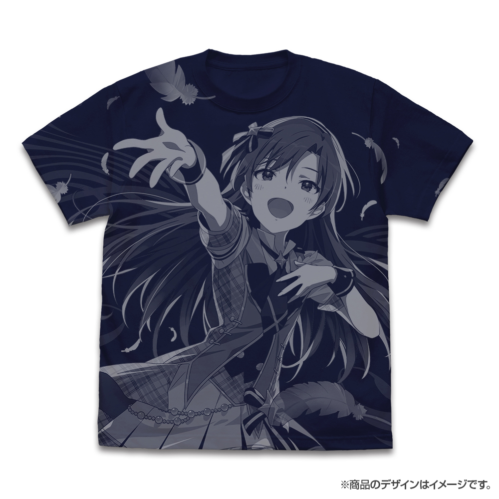 アイドルマスター_Mサイズ_【Just be myself!!】如月千早 オールプリントTシャツ/NAVY