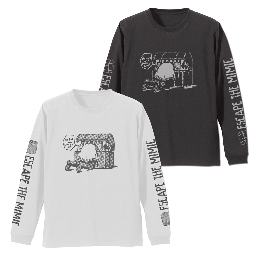 葬送のフリーレン_XLサイズ_ミミックとピンチのフリーレン 袖リブロングスリーブTシャツ/WHITE