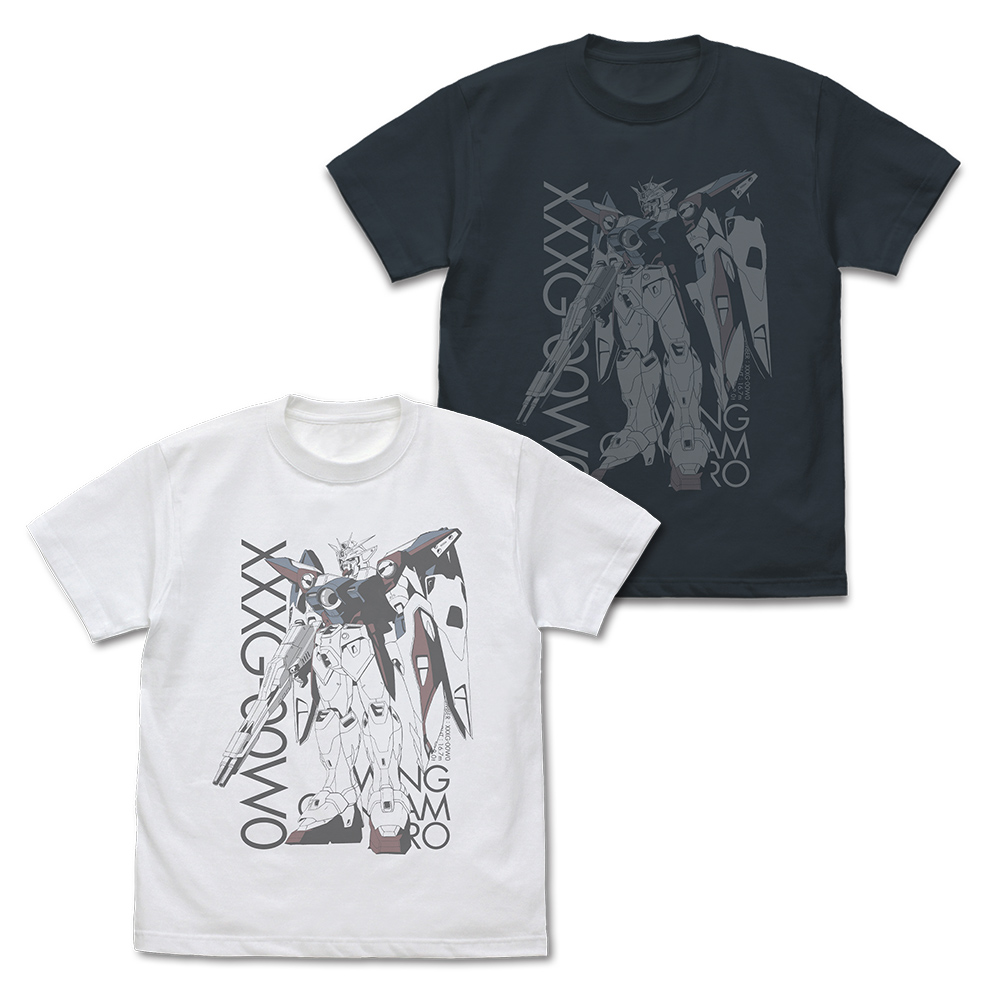 新機動戦記ガンダムW_Lサイズ_XXXG-00W0 ウイングガンダムゼロ Tシャツ/SLATE