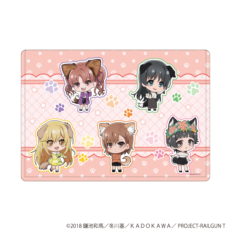 とある科学の超電磁砲Ｔ_キャラクリアケース09/集合デザイン 犬ver.(ミニキャライラスト)