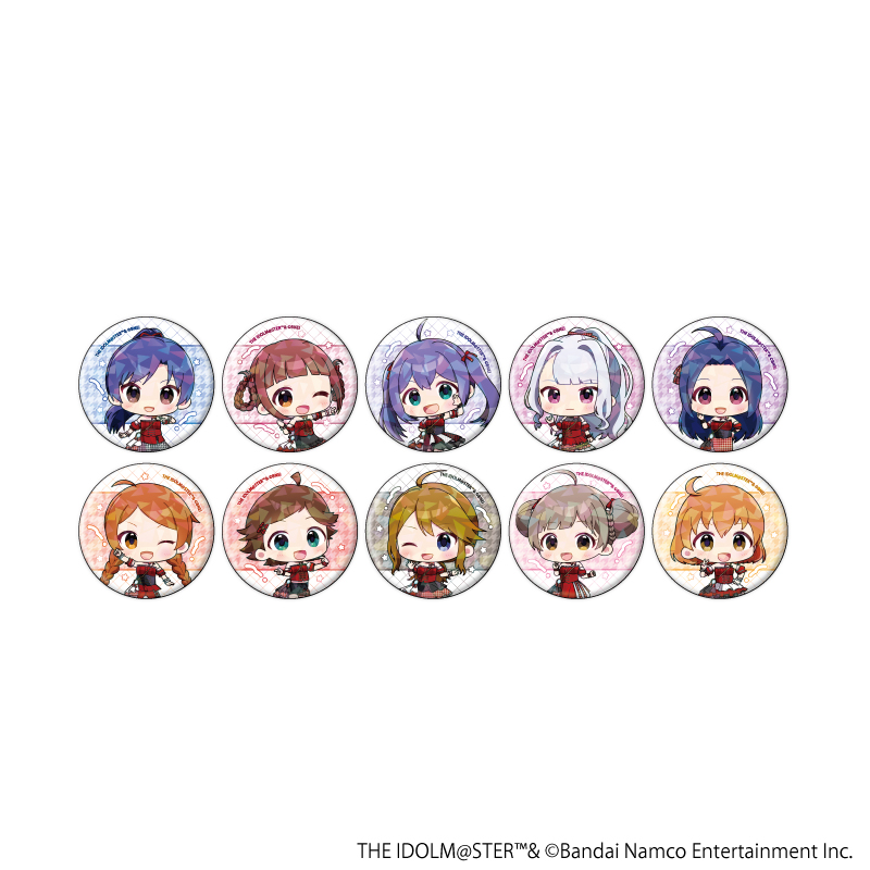 アイドルマスター ミリオンライブ！_(57mm)_ホログラム缶バッジ04/アイドル衣装ver. コンプリートセット(全10種)(ミニキャライラスト)【コンプリートセット/10個入り】