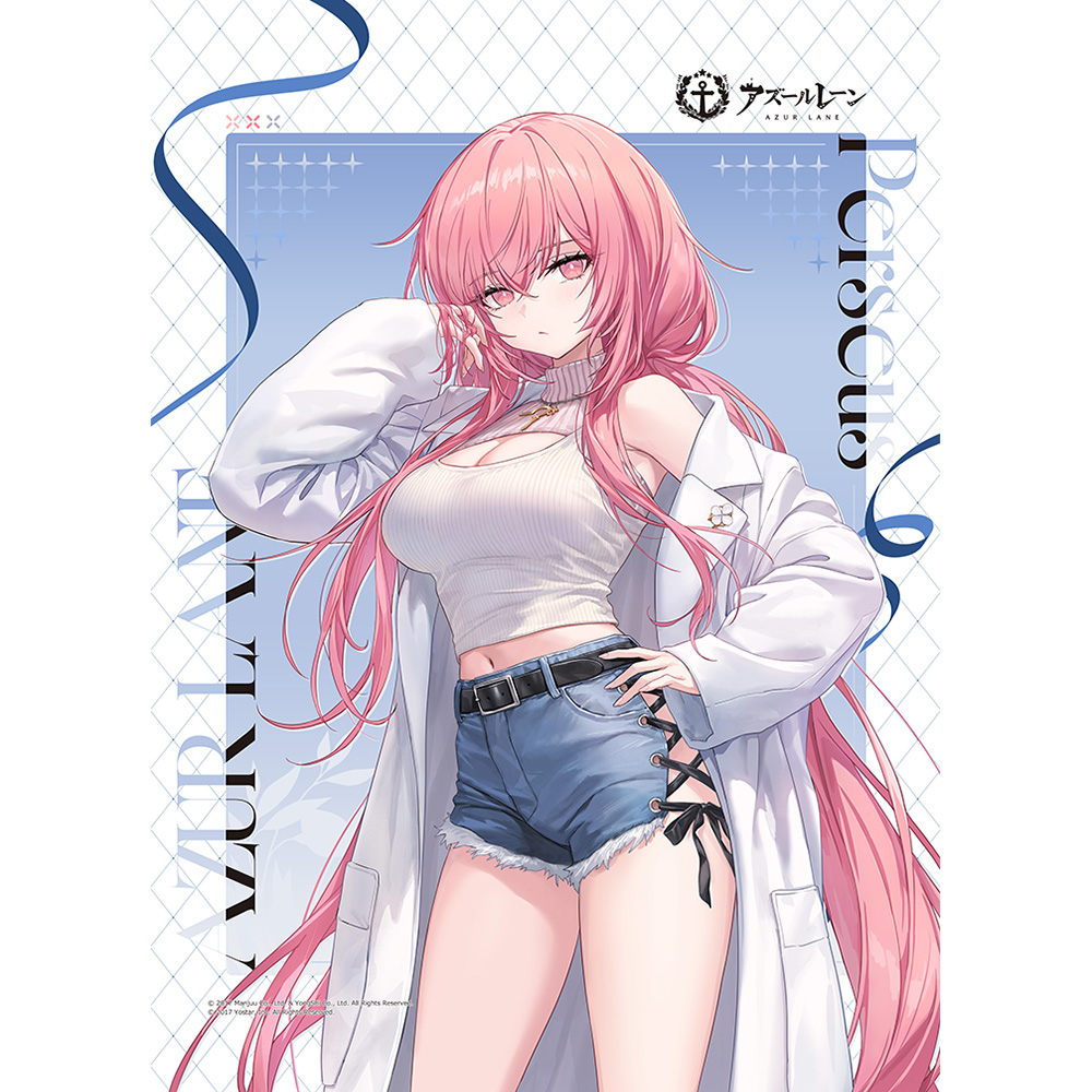 アズールレーン_描き下ろしB2タペストリー(パーシュース/冬デート)Wスエード