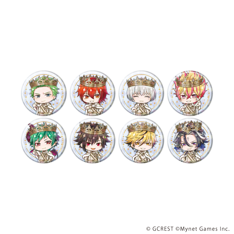 夢王国と眠れる100人の王子様_(57mm)_ホログラム缶バッジ19/コンプリートセット(全8種)(ミニキャライラスト)【コンプリートセット/8個入り】