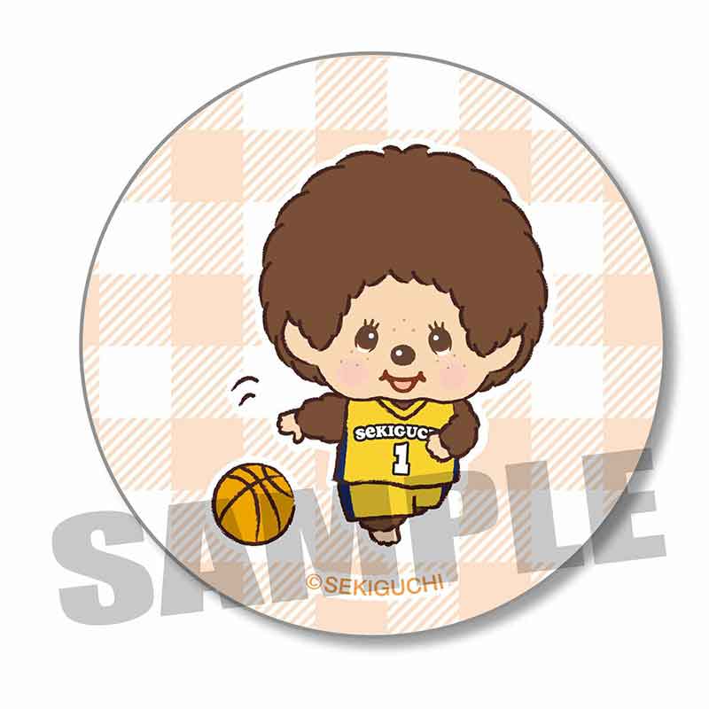 モンチッチ_缶バッジ モンチッチ スポーツ/バスケットボール