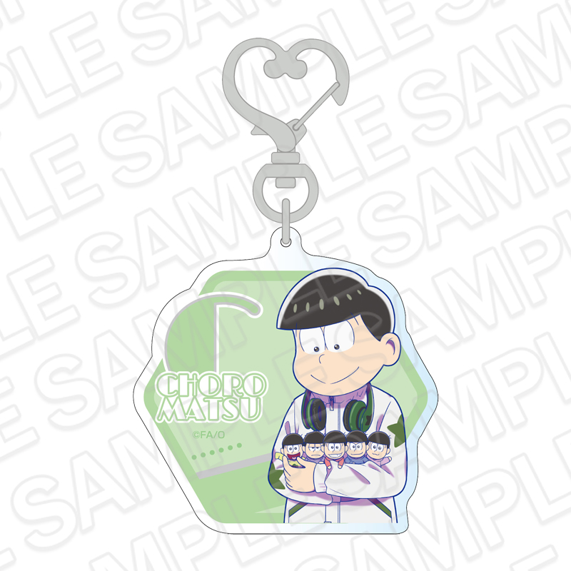 おそ松さん_ホログラムキーホルダー チョロ松 ぬいと一緒 ver.