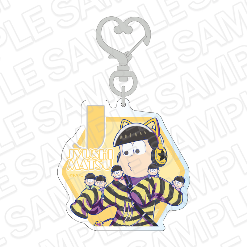 おそ松さん_ホログラムキーホルダー 十四松 ぬいと一緒 ver.