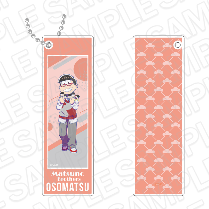 おそ松さん_フォトグレイキーホルダー おそ松 ぬいと一緒 ver.