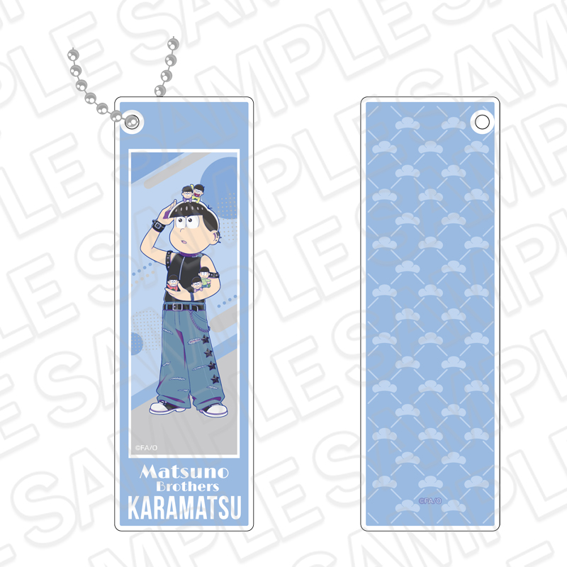 おそ松さん_フォトグレイキーホルダー カラ松 ぬいと一緒 ver.