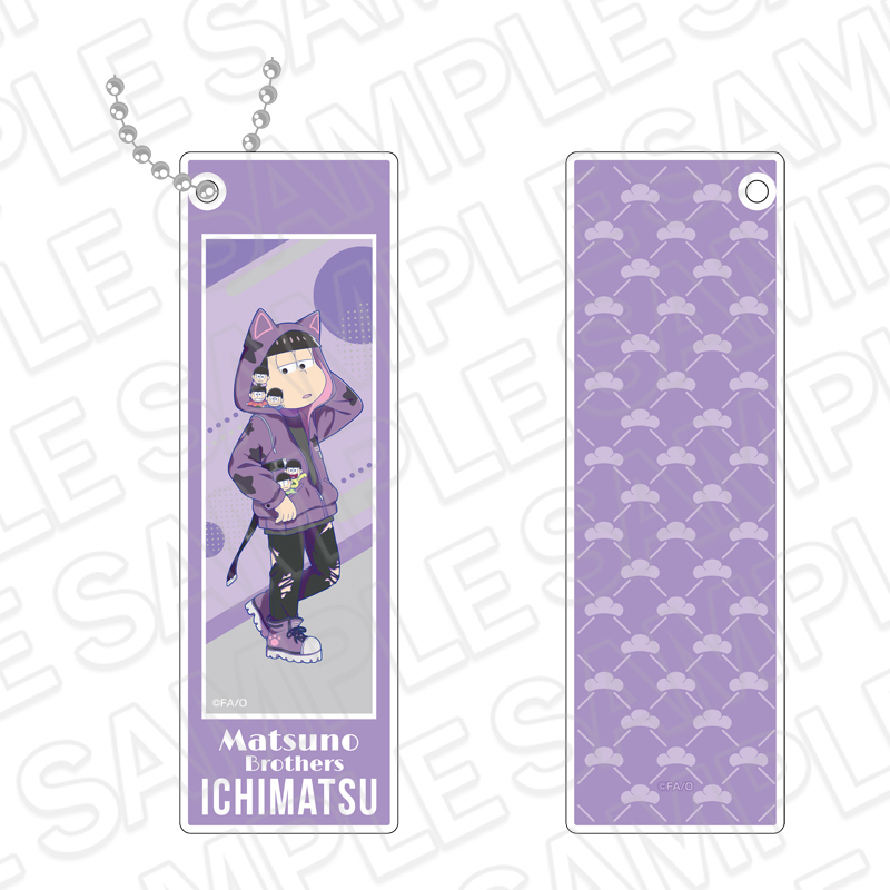 おそ松さん_フォトグレイキーホルダー 一松 ぬいと一緒 ver.