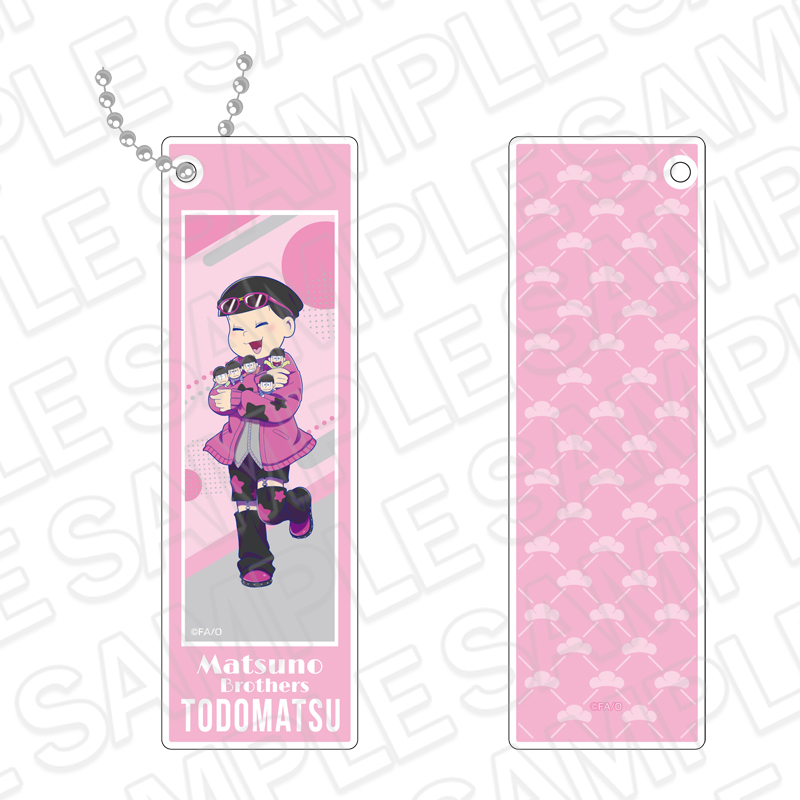 おそ松さん_フォトグレイキーホルダー トド松 ぬいと一緒 ver.