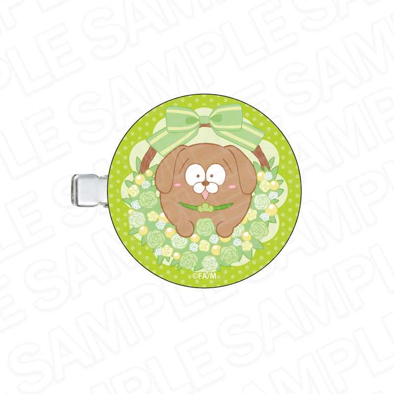 まついぬ_フロッキーアクリルヘアクリップ レトリバー 6周年 ver.