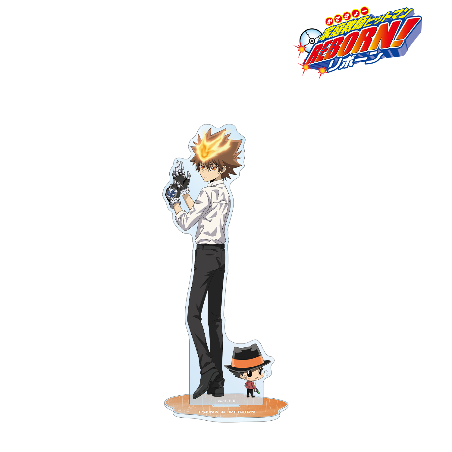 家庭教師ヒットマンREBORN!_描き下ろし 沢田 綱吉&リボーン 戦う背中×雨ver. 特大アクリルスタンド