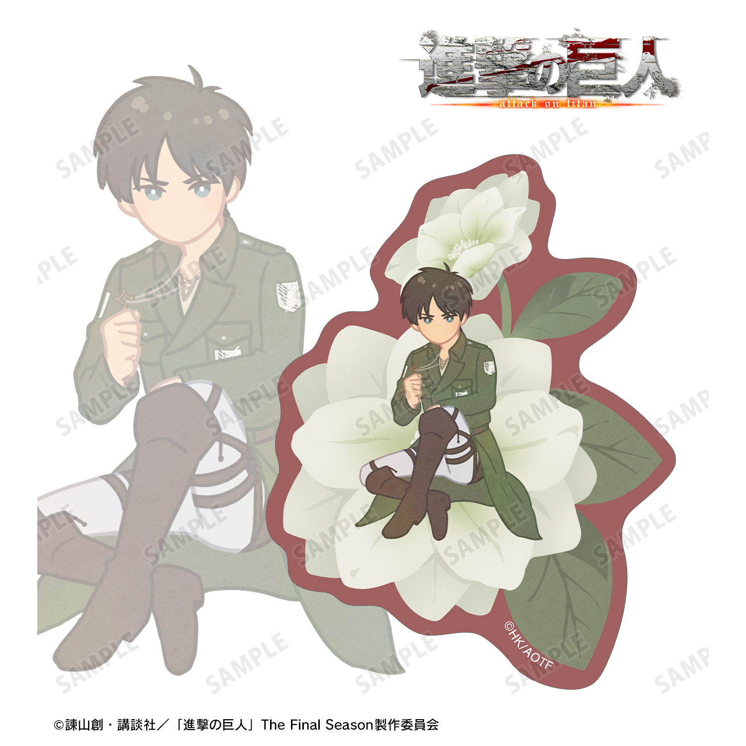 進撃の巨人_エレン Botania 第4弾 クリアダイカットステッカー