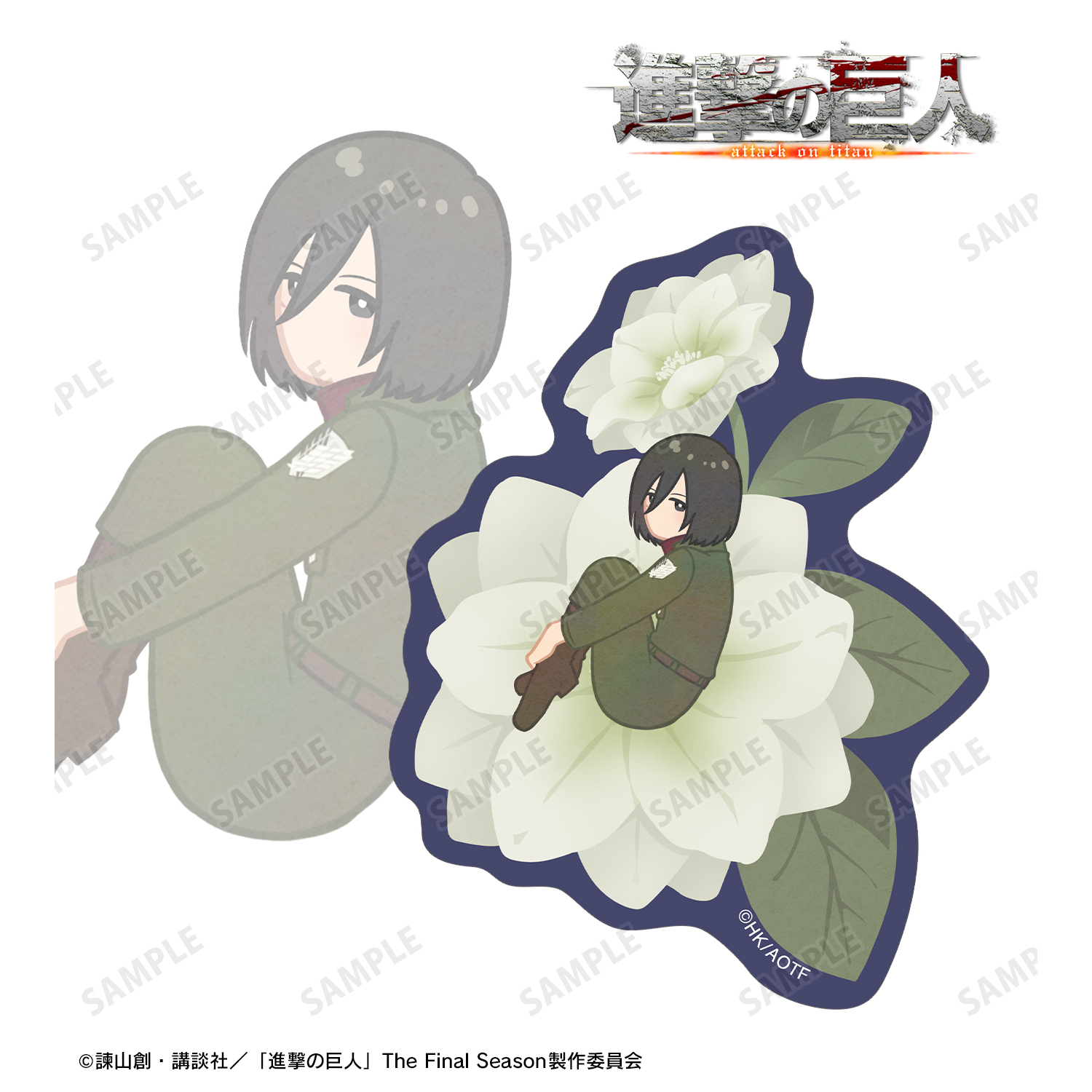 進撃の巨人_ミカサ Botania 第4弾 クリアダイカットステッカー