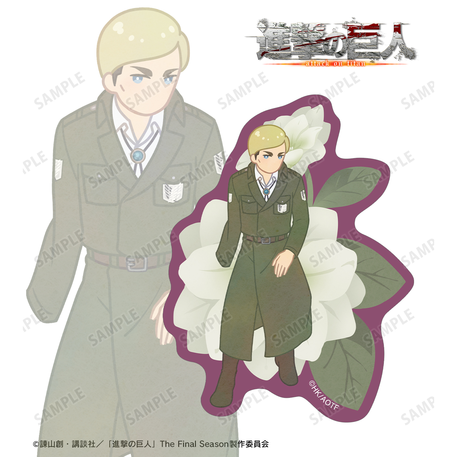 進撃の巨人_エルヴィン Botania 第4弾 クリアダイカットステッカー