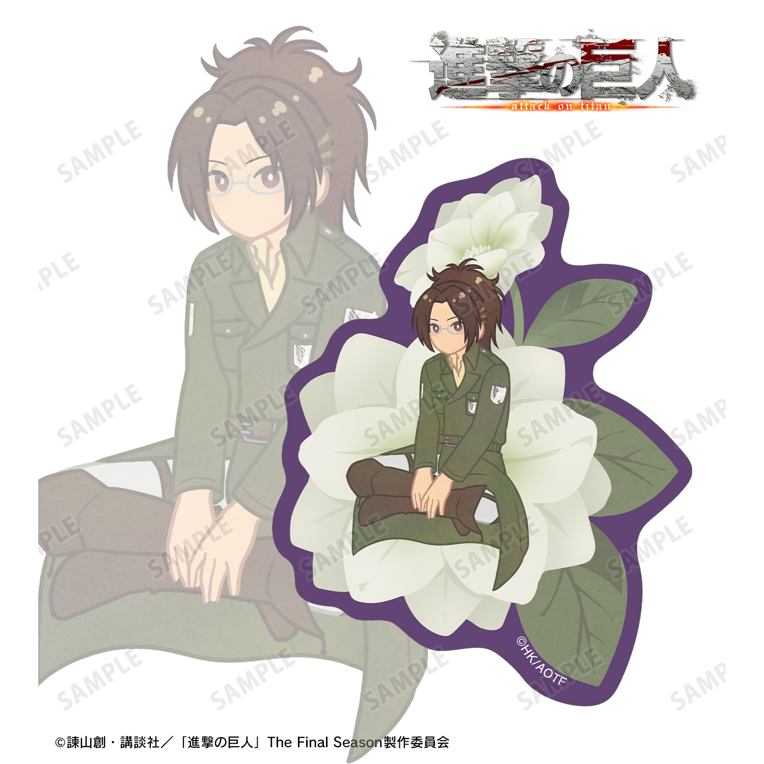 進撃の巨人_ハンジ Botania 第4弾 クリアダイカットステッカー