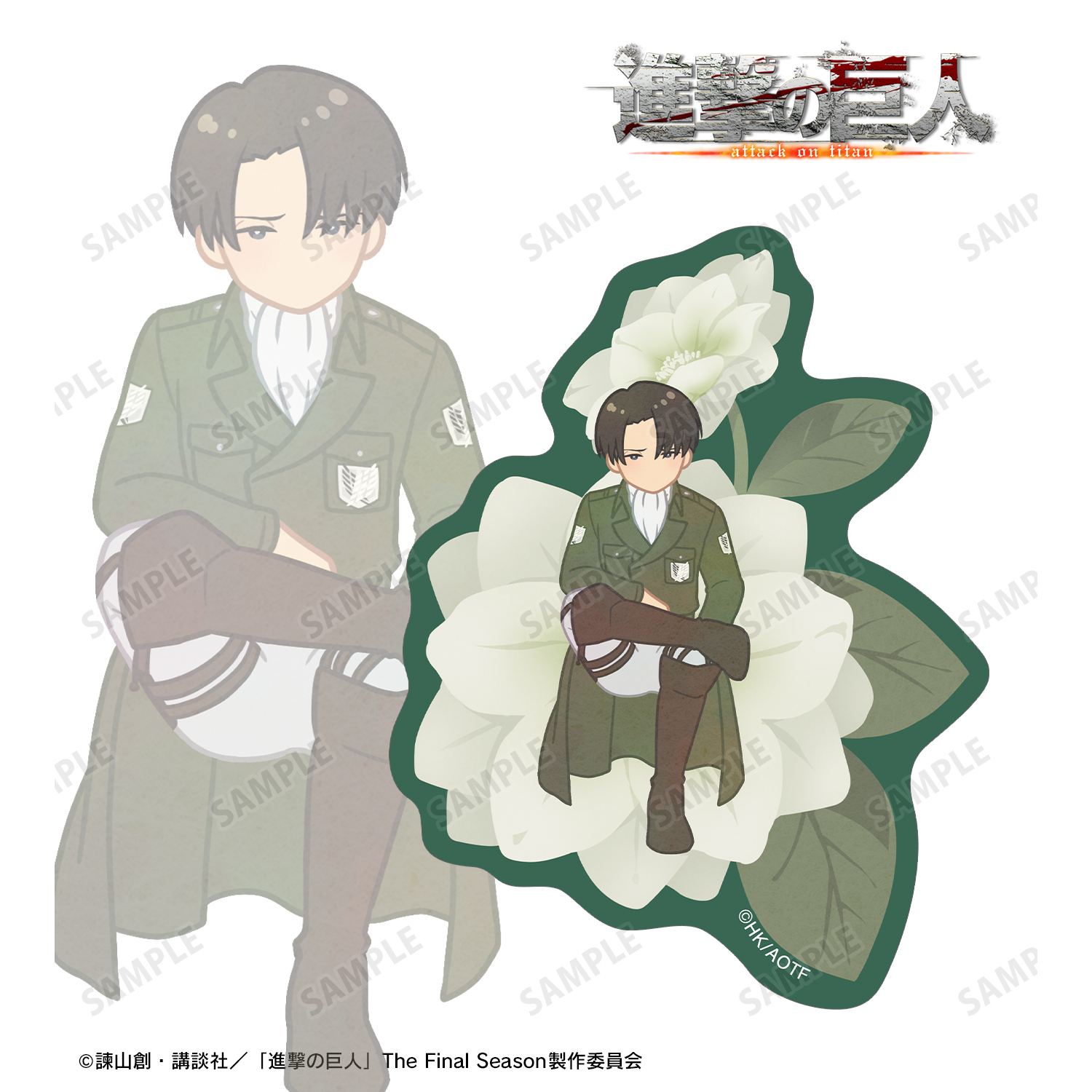 進撃の巨人_リヴァイ Botania 第4弾 クリアダイカットステッカー