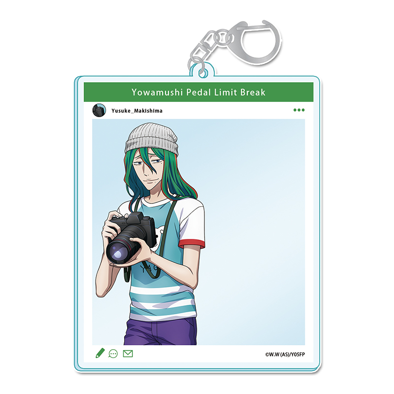 弱虫ペダル LIMIT BREAK_描き下ろし SNS風アクリルキーホルダー【巻島裕介】お仕事チャレンジ！ver.
