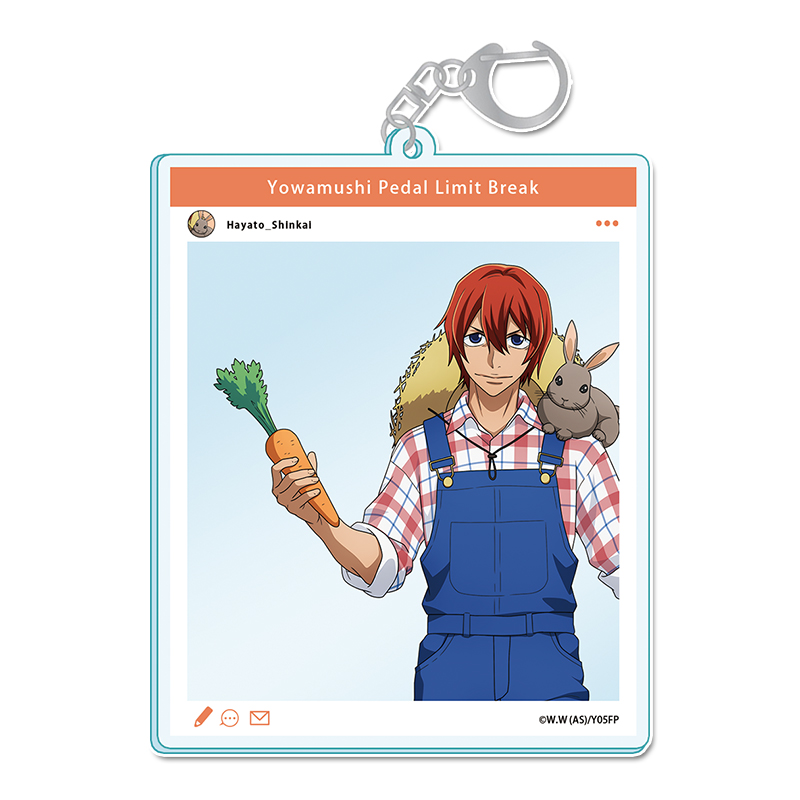 弱虫ペダル LIMIT BREAK_描き下ろし SNS風アクリルキーホルダー【新開隼人】お仕事チャレンジ！ver.