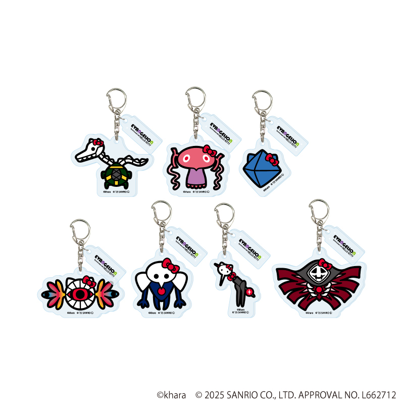 エヴァンゲリオン×サンリオキャラクターズ_パーツ付きアクリルキーホルダー02/コンプリートセット(全7種)(コラボイラスト)【コンプリートセット/7個入り】