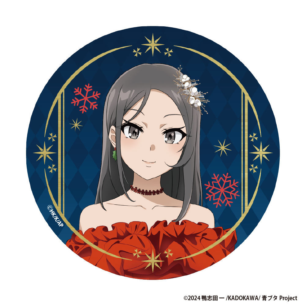 青春ブタ野郎はサンタクロースの夢を見ない_箔押しBIG缶バッジ【ミニスカサンタ】