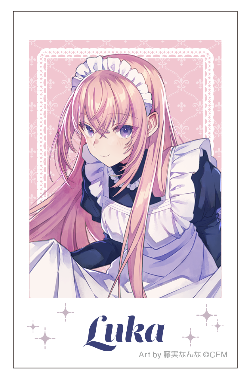初音ミクシリーズ_チェキプリント／巡音ルカ　メイド＆執事　Art by 藤実なんな