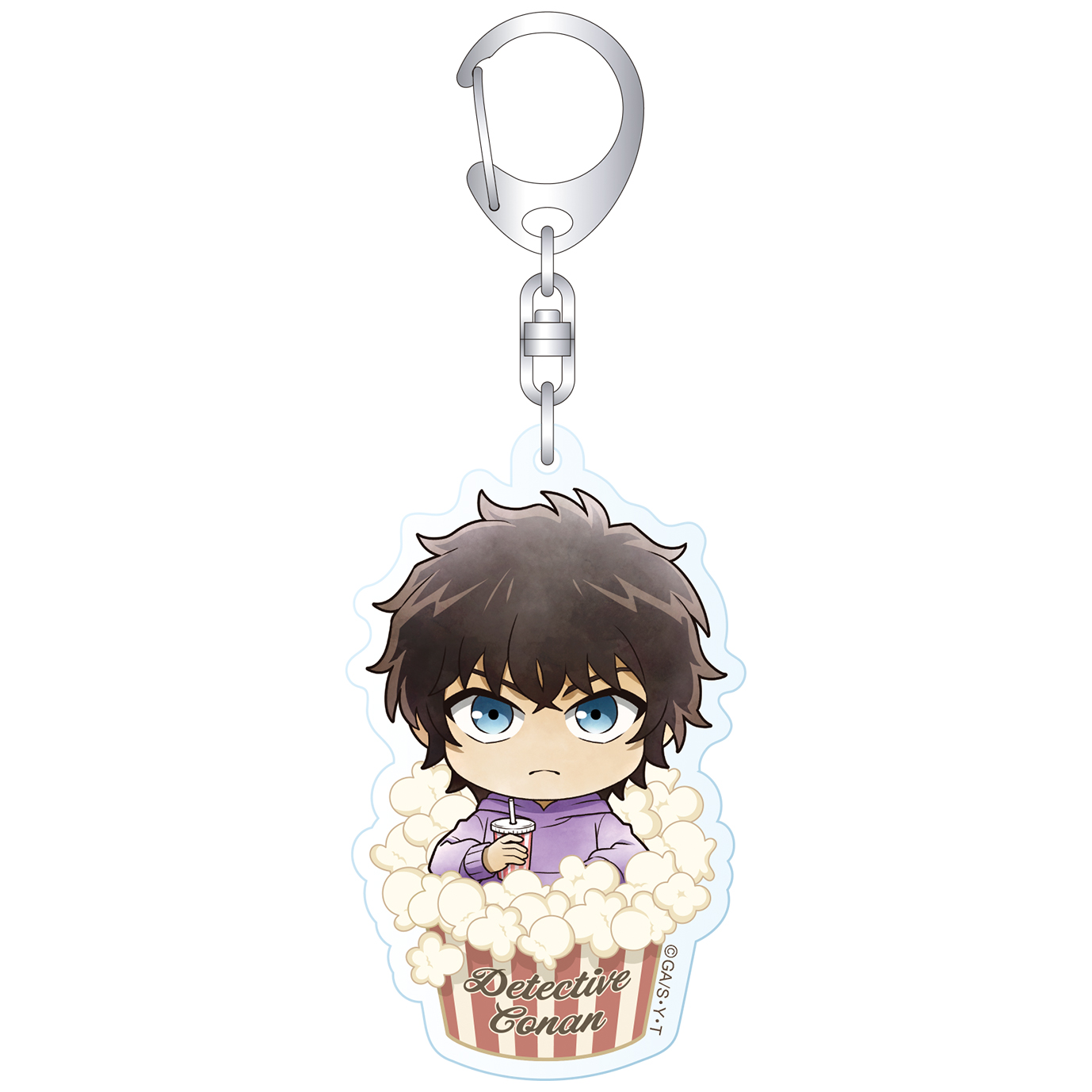 名探偵コナン_アクリルキーホルダー　松田陣平　ミニキャラ　映画鑑賞