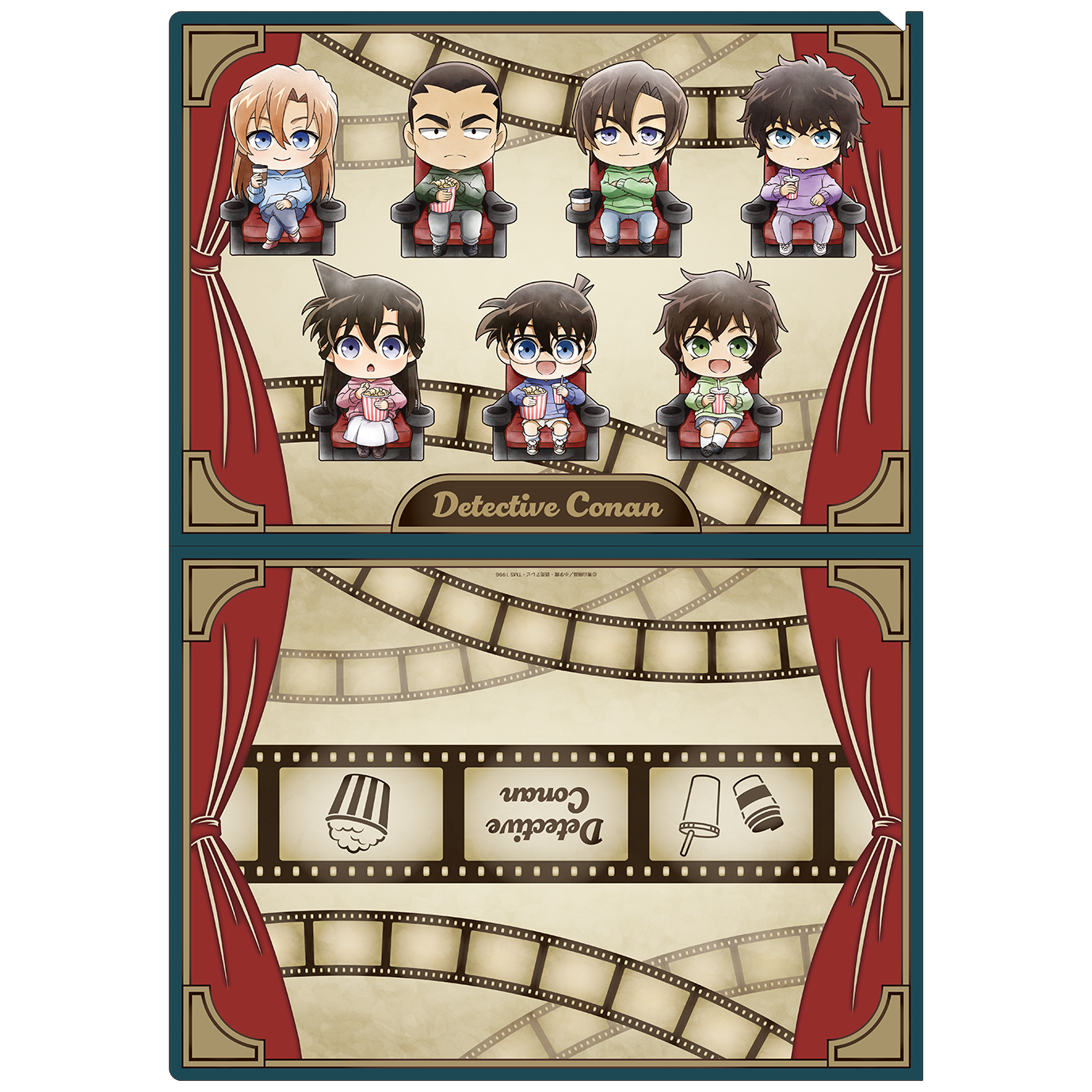 名探偵コナン_クリアファイル　集合　ミニキャラ　映画鑑賞