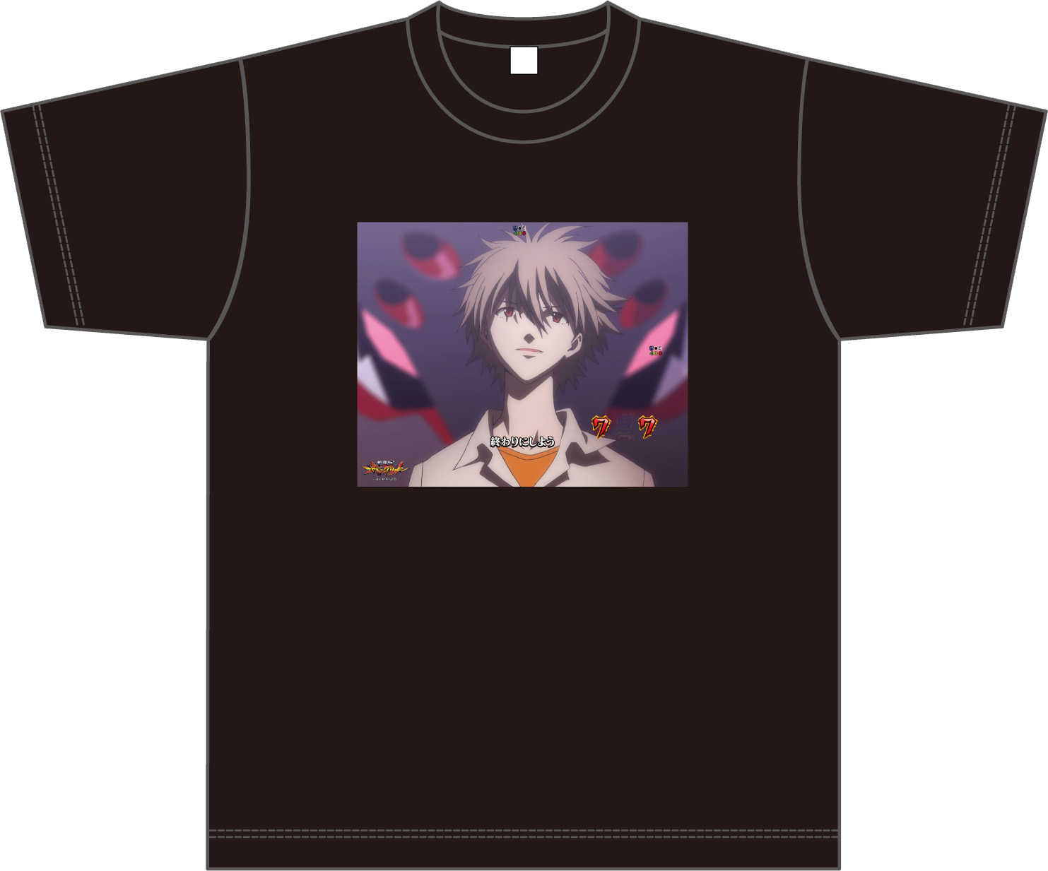 エヴァンゲリオン_(フリーサイズ)_Tシャツ／黒　ヤシマ作戦 渚カヲル ストーリーリーチ