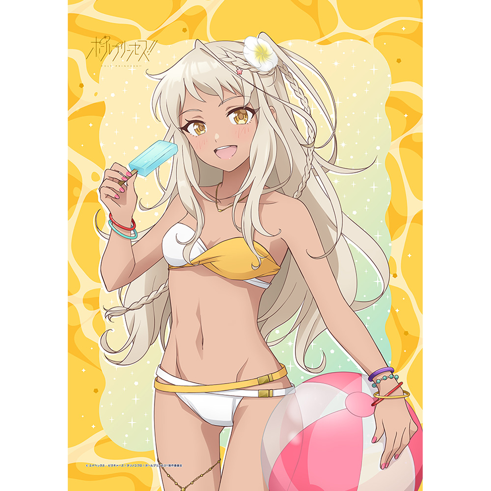 ポールプリンセス!!_描き下ろしB2タペストリー(西条リリア/水着)Wスエード