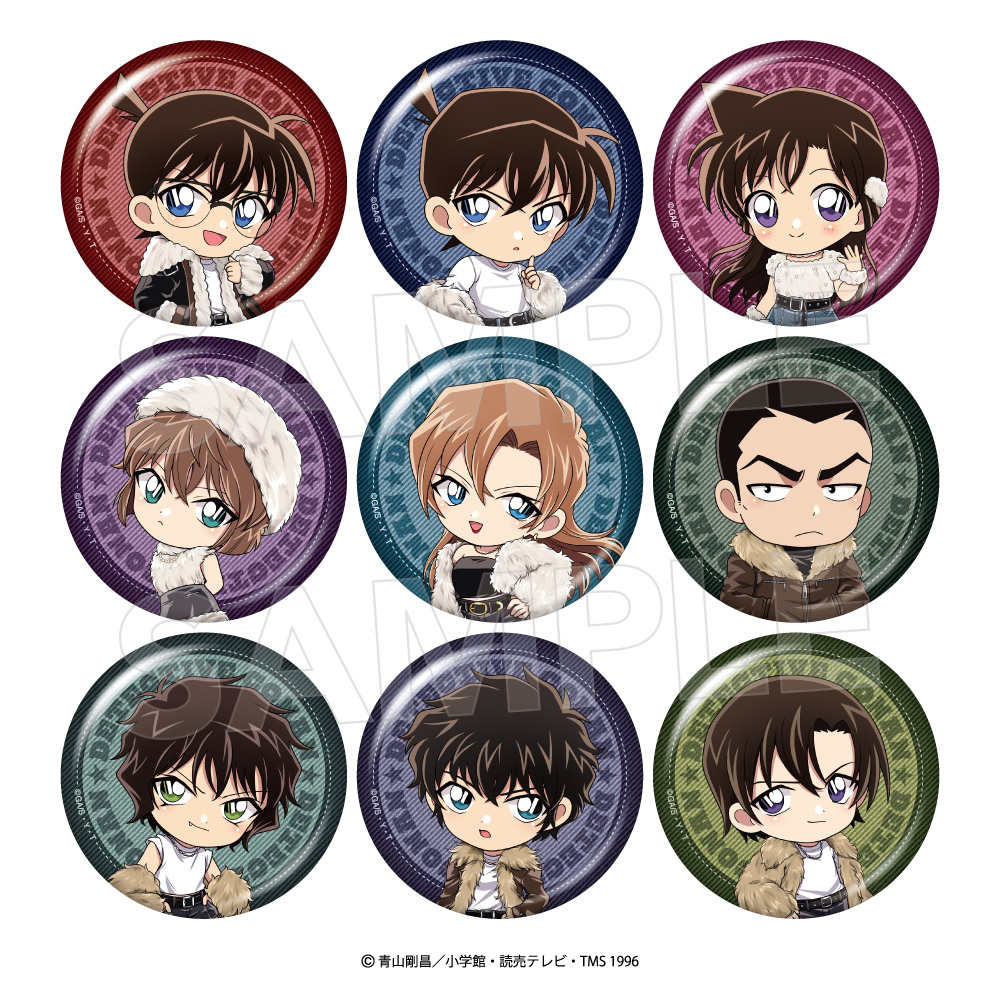 名探偵コナン_キャラバッジコレクション（わいるどファー）(BOX／9個入り)