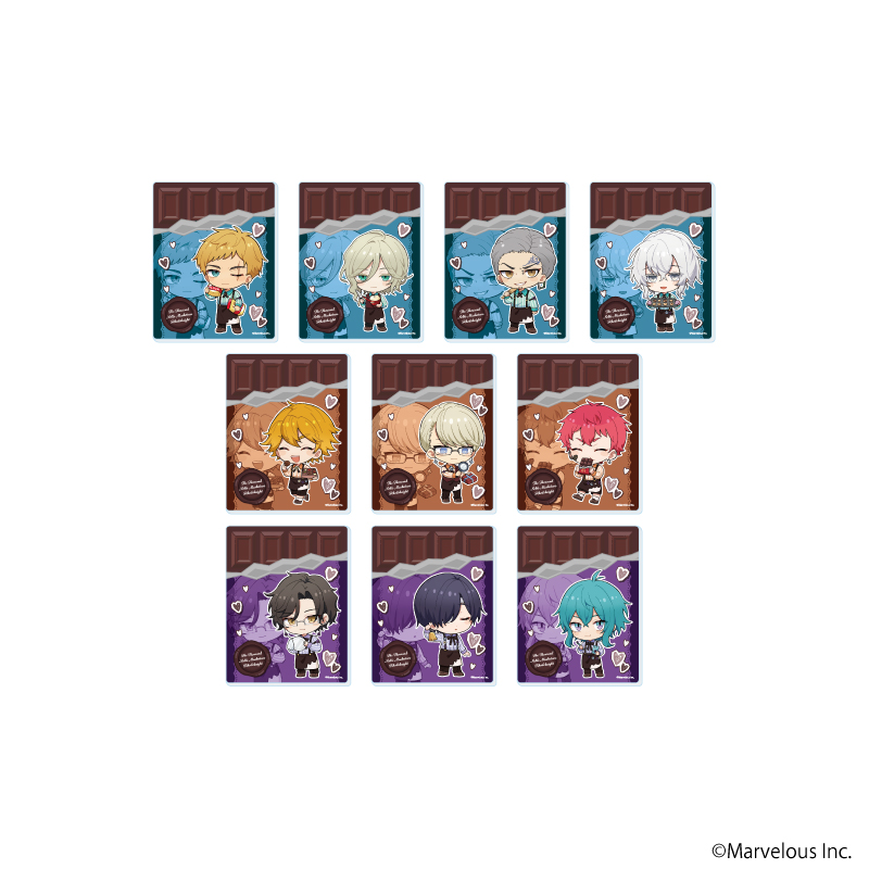 千銃士:Rhodoknight_アクリルカード04/バレンタインver. コンプリートセット(全10種)(ミニキャライラスト)【コンプリートセット/10個入り】