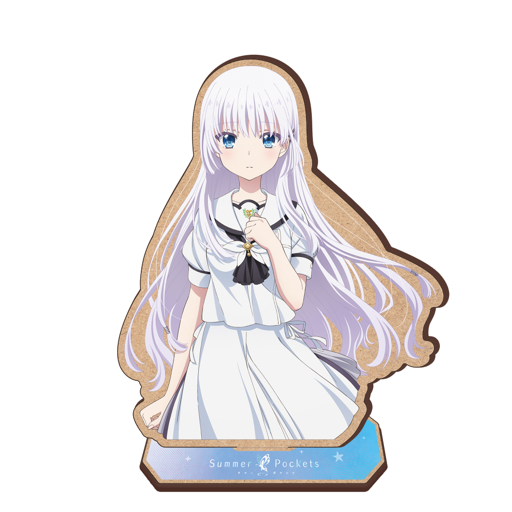 Summer Pockets_木製キャラスタンド 鳴瀬しろは