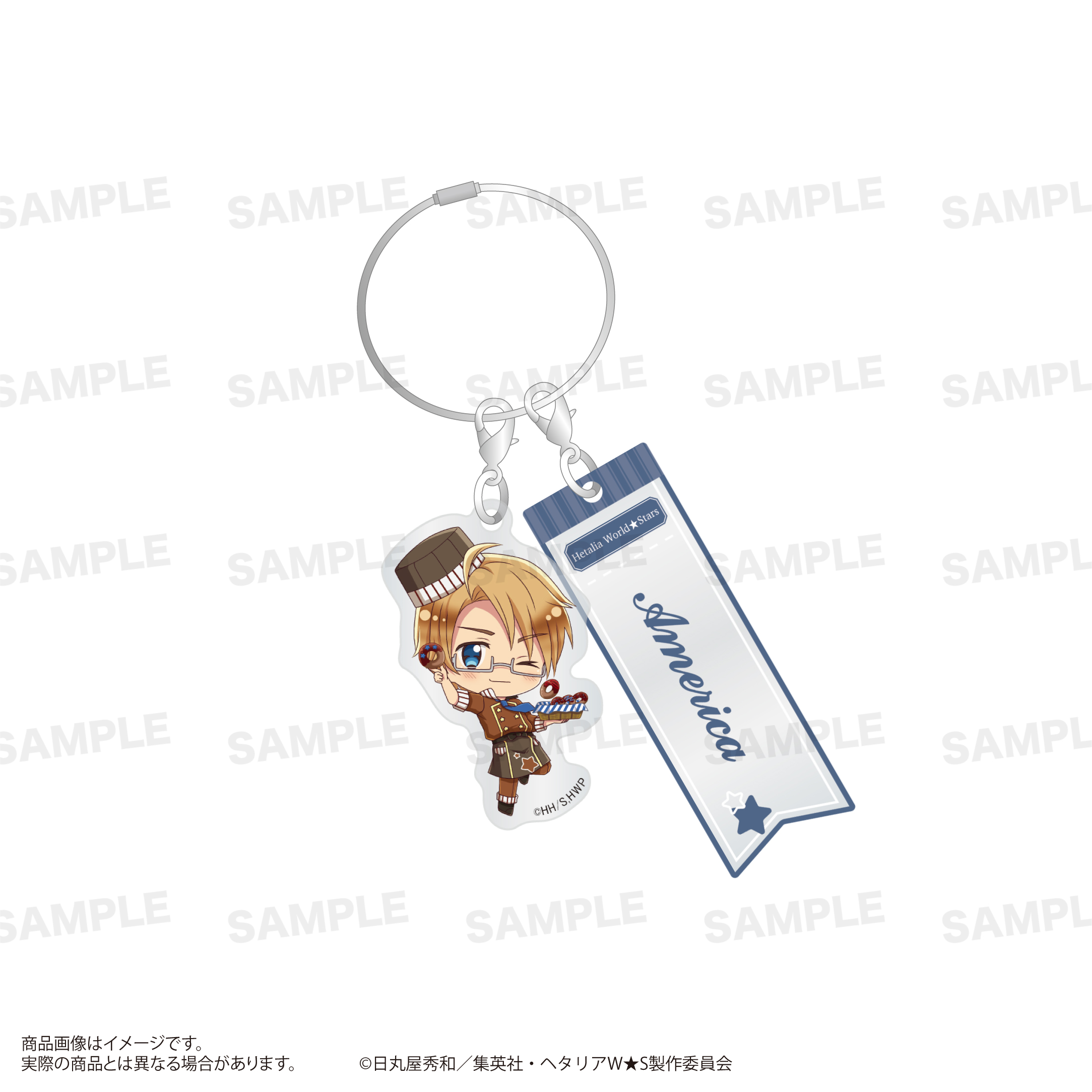 ヘタリア World★Stars_ワイヤーアクリルキーホルダー（きゃらほっぴん！）ショコラティエver. アメリカ