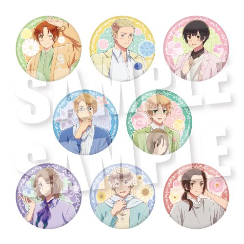 ヘタリア World☆Stars_トレーディング缶バッジ パステルフラワー