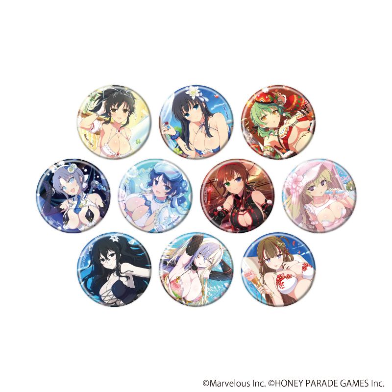 閃乱カグラ 雪泉 パイバッジ 非売品 貴重 缶バッジ シノビマスター 閃乱カグラ NEW LINK_缶バッジ18/コンプリートセット