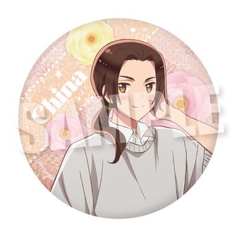 ヘタリア World☆Stars_BIGホログラム缶バッジ パステルフラワーコーデ