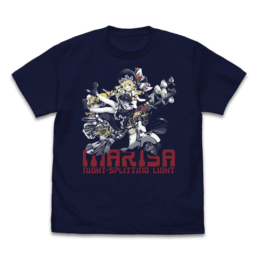 東方LostWord_Mサイズ_霧雨魔理沙 <夜に裂く光> Tシャツ/NAVY
