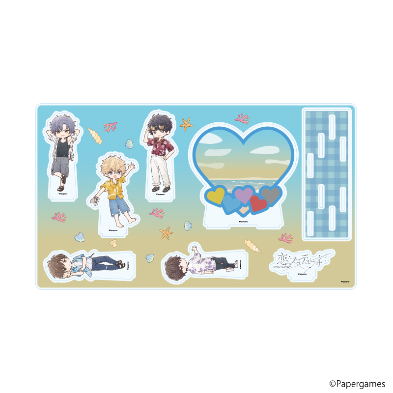 恋とプロデューサー～EVOL×LOVE～_プレミアム アクリルジオラマプレート09/海辺デートver.(グラフアートイラスト)