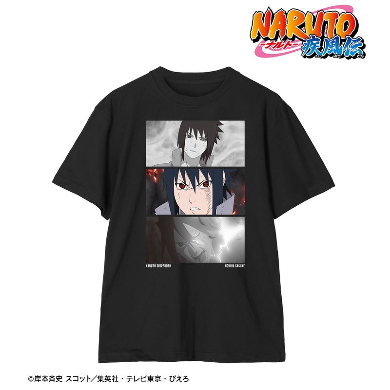 NARUTO-ナルト- 疾風伝_(サイズ/M)_うちはサスケ 場面写Tシャツ 