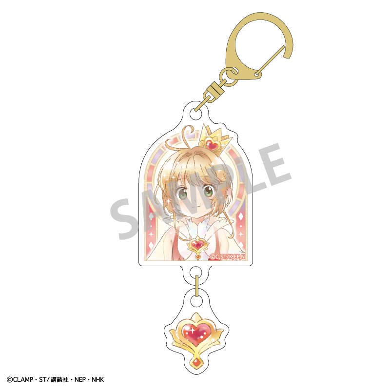 カードキャプターさくら クリアカード編_ダブルパーツアクリルキーホルダー 木之本 桜B/カミアニTOUCH