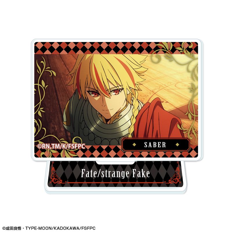 セイバーアクリルスタンド 3個セット fate Fate/strange Fake_ミニアクリルスタンド デザイン03(セイバー/A